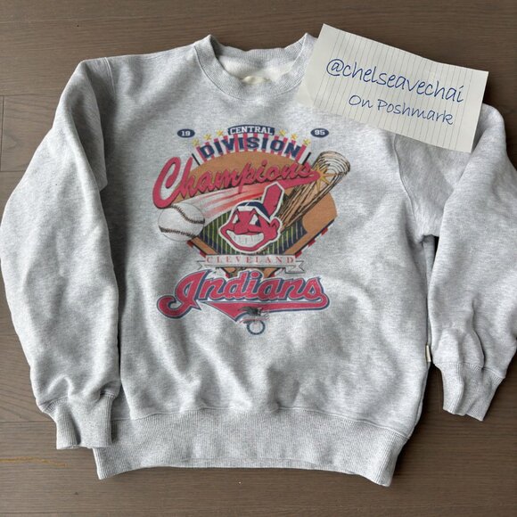 Vintage Cleveland Guardians Central Division Champions MLB Baseball Sweatshirt - Picture 1 of 2